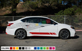 2x Doors Stickers Decals kit for Nissan Sentra Stripe door mirror step body wing