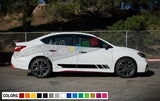 2x Doors Stickers Decals kit for Nissan Sentra Stripe door mirror step body wing
