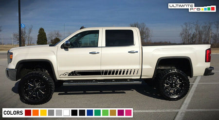 2x side door Decal Vinyl Sticker For GMC Sierra Fender 2014 2019 2020 4x4 rims