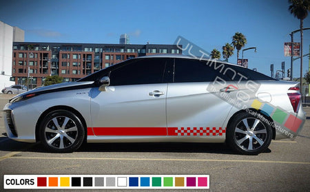 2x Side Stripe Decal Sticker Kit for Toyota Mirai Racing sport 2015 2019 2020