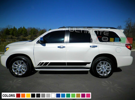 2x Side Stripe Decal Sticker Kit for Toyota Sequoia 2014 - 2018 Off Road SUV Led