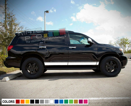 2x Side Stripe Decal Sticker Kit for Toyota Sequoia Roof Exhaust 2015 2018 2020