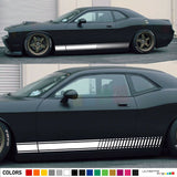 2x Side Stripes door Decal Sticker Kit for Dodge Challenge srt Sport Wrap Rims