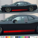 2x Side Stripes door Decal Sticker Kit for Dodge Challenge srt Sport Wrap Rims