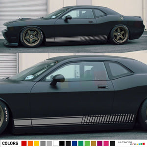 2x Side Stripes door Decal Sticker Kit for Dodge Challenge srt Sport Wrap Rims