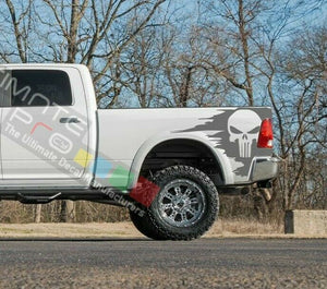 2x Side Stripes Sticker Kit for Dodge Ram design Punisher Wrap Bed 2006 till present model