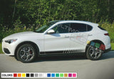 2x Sticker Decal Door Stripe Kit for Alfa Romeo Stelvio 2017 2018 Molding Handle