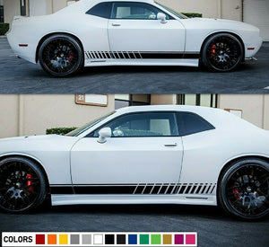 Rocker panel Sticker Decal Side Door Stripe Kit for Dodge Challenger RT Sport Grille 2010 2011 2022 2023