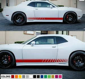 Rocker panel Sticker Decal Side Door Stripe Kit for Dodge Challenger RT Sport Grille 2010 2011 2022 2023