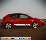 2x Sticker Decal stripe kit for Seat Ibiza spoiler light racing bonet skirt head