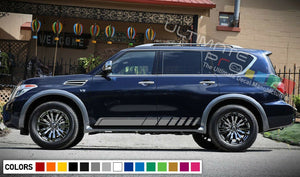 2x Sticker Decal Vinyl Side Door Stripes for Nissan Armada Sport 2016 2017 2018