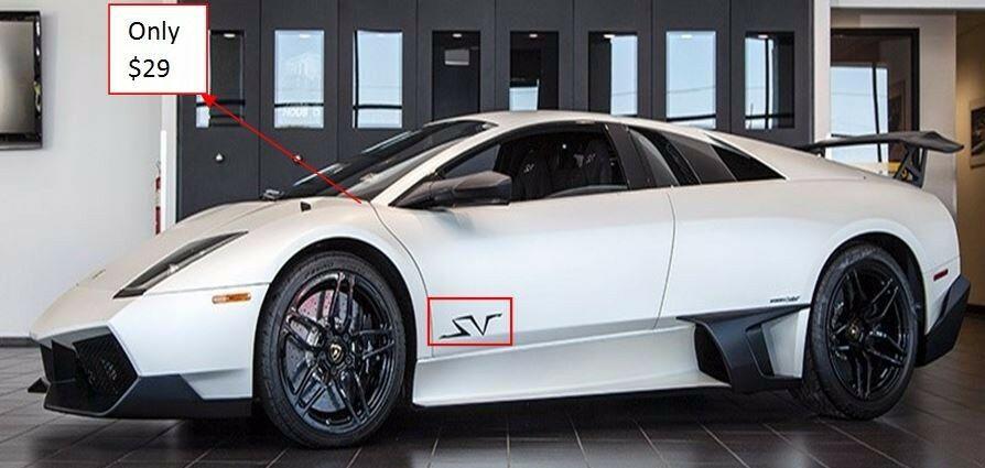 2x Sticker kit for Lamborghini Galardo Murcielago Diffuser carbon lip grill seat