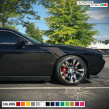 Front Fender twin stripes Sticker Decal kit for Dodge CHALLENGER V6 RS 3.6L 6.2l V8