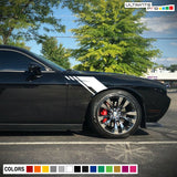 Front Fender twin stripes Sticker Decal kit for Dodge CHALLENGER V6 RS 3.6L 6.2l V8