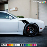 Front Fender twin stripes Sticker Decal kit for Dodge CHALLENGER V6 RS 3.6L 6.2l V8