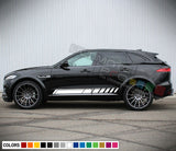 2x Stripe Kit Sticker Graphics Decal for Jaguar F Pace Trunk Hood Lip Light Wing