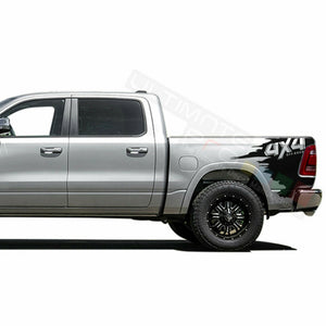 4x4 Decal Sticker Graphic Side Bed off road Stripes for Dodge Ram Crew Cab 1500