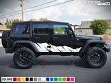 Wavy 'Offroad Frequencies' Stripes for Jeep Wrangler Lip Skirt Wing trunk off road 4x4 Sticker Decal Vinyl