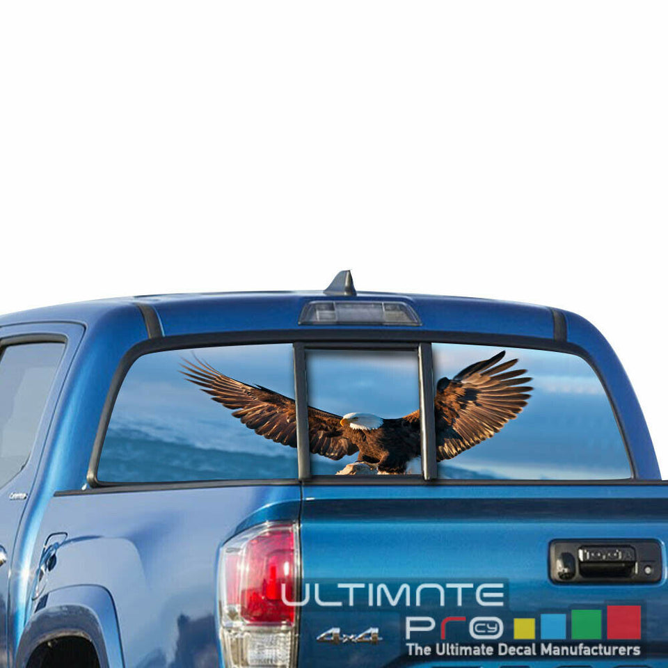 Eagles Decals Window See Thru Stickers Perforated for Toyota Tacoma 2018 2019