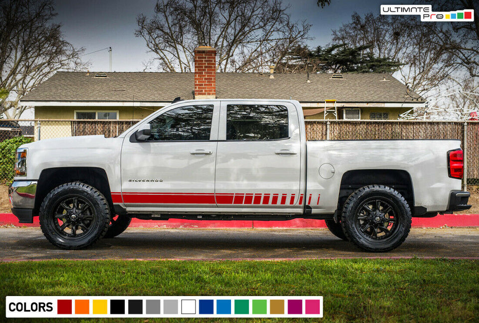 Sticker decal for Chevrolet Silverado Cover bumper stripe third generation 2014