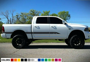 Side door triple line Decal Stripes Sticker Kit for Dodge Ram 4x4 edge line