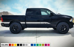 Side door triple line Decal Stripes Sticker Kit for Dodge Ram 4x4 edge line