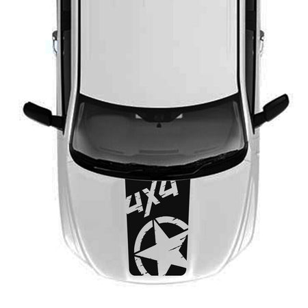 1x hood Sticker Decal For Dodge Ram Mirror2009 - 2017 2018 2019 2020 2021 2022 2023 hood star decal off road