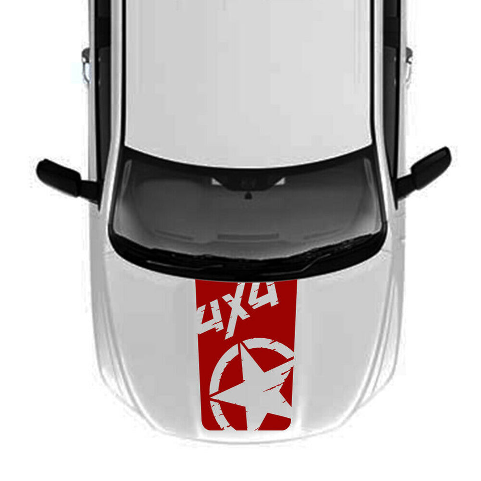 1x hood Sticker Decal For Dodge Ram Mirror2009 - 2017 2018 2019 2020 2021 2022 2023 hood star decal off road