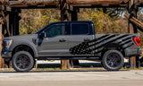 Usa big flag look 14th Gen Graphic skull distorted Graphics crewcab cab 2X Side design DECAL bar Sticker for Ford F150 wrap-thirteenth-generation decal CAB 2020 2021 2022 2023 XL XLT