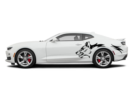 Wolf graphics design decal sticker for Chevrolet Camaro SS 2010 2015 2019 2022