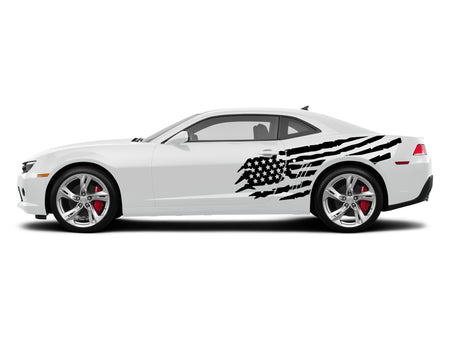 USA Design for Chevrolet Camaro SS 2010 2014 2017 2022  rear flag wide