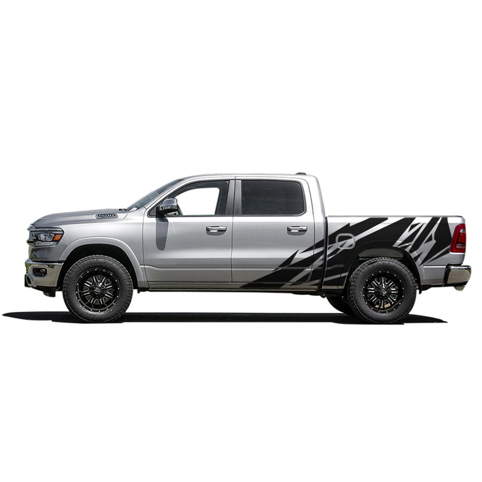 Geometric Decal Sticker Pattern Tailgate Graphic Bed Dodge Ram Regular Cab1500 Regular Crew Cab