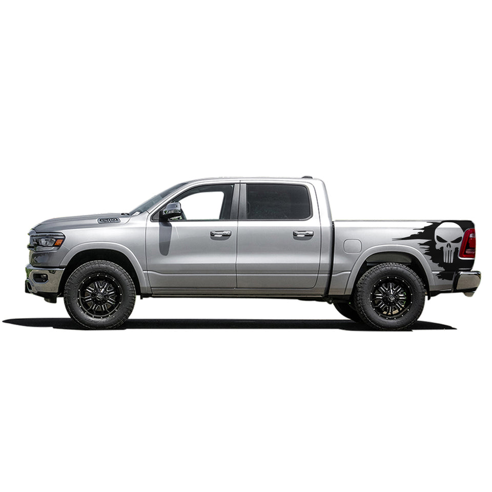 2x Side Stripes Sticker Kit for Dodge Ram design Punisher Wrap Bed 2006 till present model