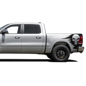 2x Side Stripes Sticker Kit for Dodge Ram design Punisher Wrap Bed 2006 till present model