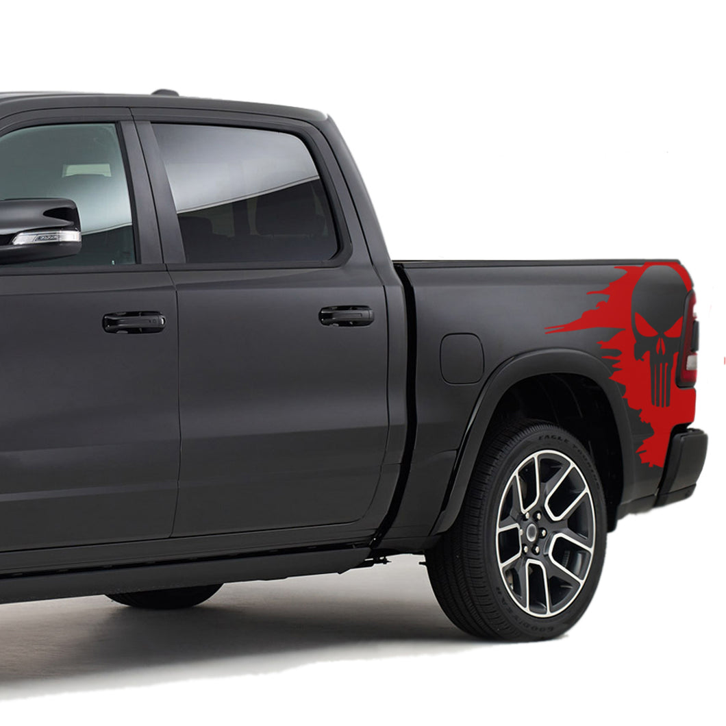 2x Side Stripes Sticker Kit for Dodge Ram design Punisher Wrap Bed 2006 till present model