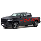 2x Side Stripe Decal Sticker Kit for Dodge Ram 4x4 Lifted wrap 2015 - 2018 2019 - 2023