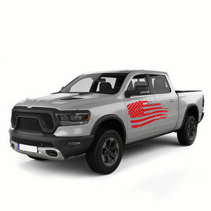 American Flag Side Doors Stripes Wrap Decal Sticker for Dodge Ram Crew Cab 1500