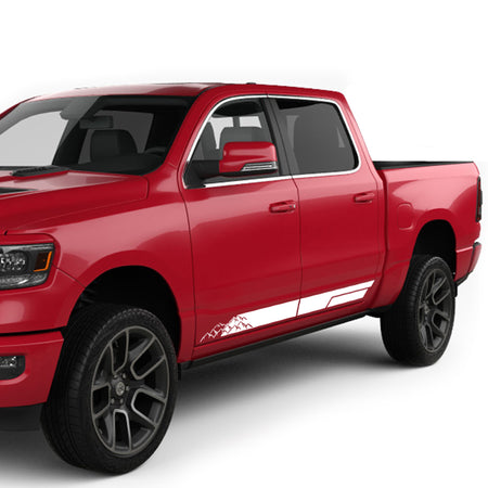 Decal Sticker Vinyl Lower Door Stripes kit for Dodge Ram 2009 2018 2019 4x4 lift