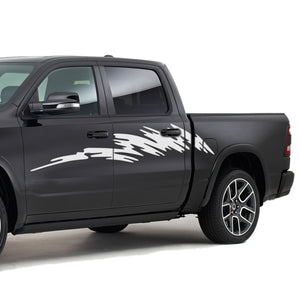 Decal Sticker Graphic Splash Brush Side for Dodge Ram Cab Crew 2500 SRT8 RT 150