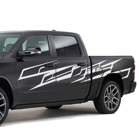 2x Side Stripe Decal Sticker Kit for Dodge Ram 4x4 Lifted wrap 2015 - 2018 2019 - 2023