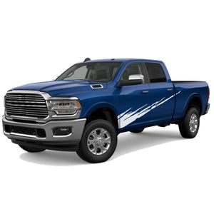 Graphic Brush Doors Stripes Wrap Decal Sticker for Dodge Ram Quad Cab 3500