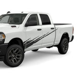 Graphic Brush Doors Stripes Wrap Decal Sticker for Dodge Ram Quad Cab 3500