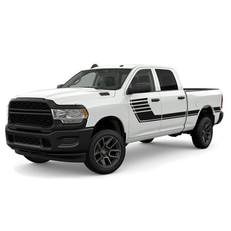 Hokey style stripes Side Door Stripes Racing Sport Wrap Decal Sticker for Dodge Ram Quad Cab 2500