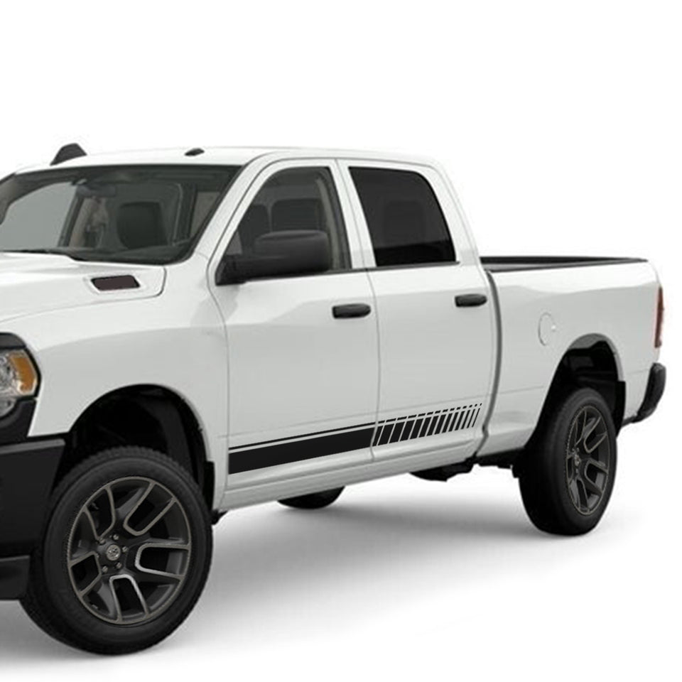 Side Stripe for Dodge Ram 1500 2500 cover door graphic top Chrome hitch 2015 bar