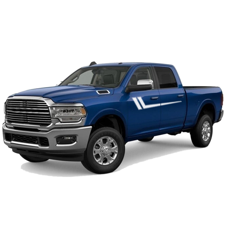 Hockey Stripes Wrap Side Doors Mirror Decal Sticker for Dodge Ram Quad Cab 3500