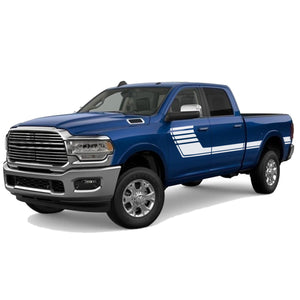 Hokey style stripes Side Door Stripes Racing Sport Wrap Decal Sticker for Dodge Ram Quad Cab 2500