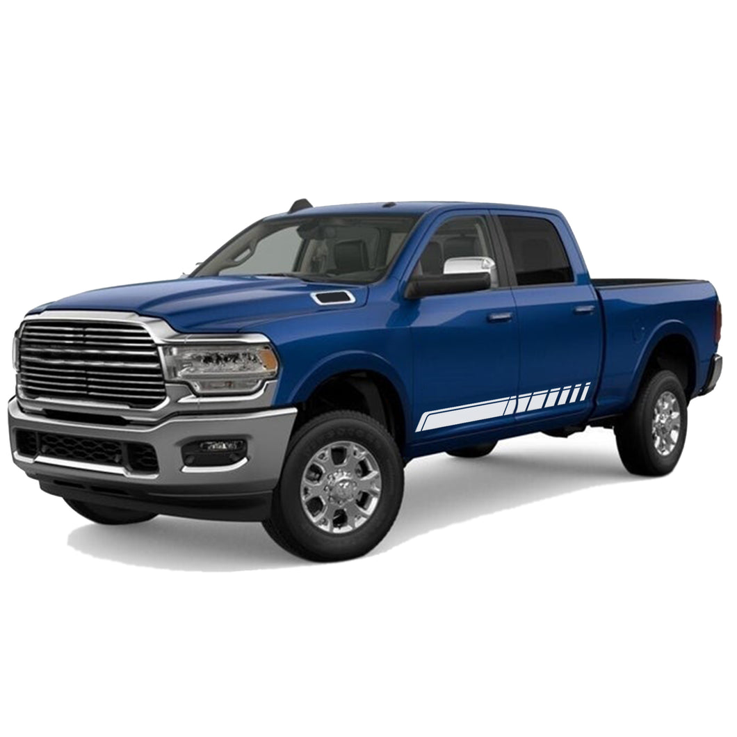 Side Doors Stripes Racing Sport Wrap Decal Sticker for Dodge Ram Quad Cab 2500