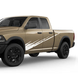 Graphic Brush Doors Stripes Wrap Decal Sticker for Dodge Ram Quad Cab 3500