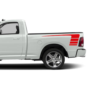 Hokey spear bed  Stripes Wrap Side Doors Mirror Decal Sticker for Dodge Regular Cab 1500 str8