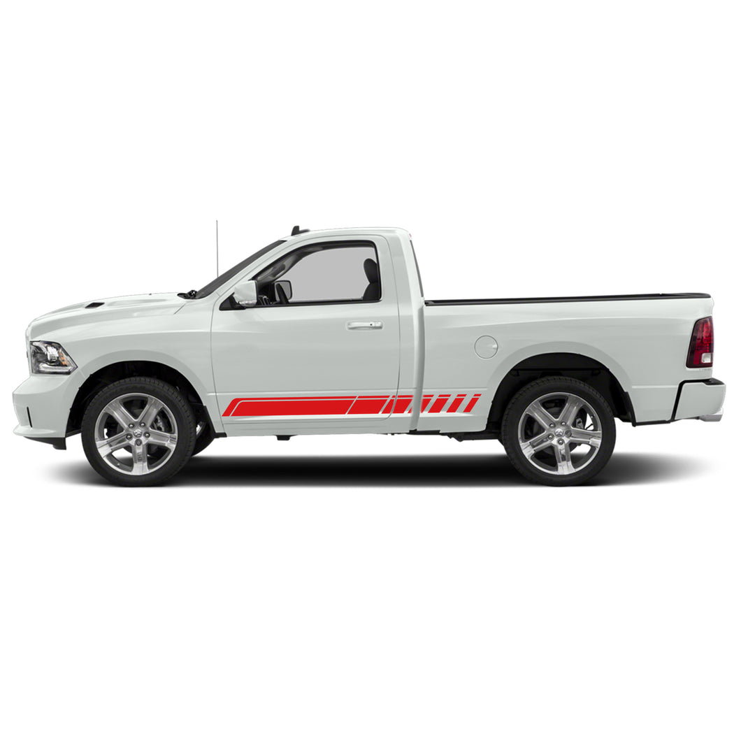 Side Door Stripes Racing Sport Wrap Decal Sticker for Dodge Ram Regular Cab 1500